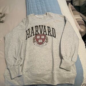 Abercrombie & Fitch Light Gray Harvard Crewneck